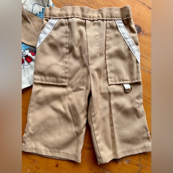 JCPenney Toddletime Little Camper Outfit size 6mos Tent T-shirt & Cargo Pants - Picture 4 of 11